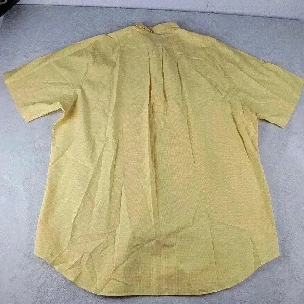 Polo Ralph Lauren Shirt Mens 2XLT Button Up Classic Fit Yellow Blue Pony - Picture 2 of 8